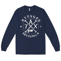 Navy avenged sevenfold 13 Long Sleeve Tee - linhVisuals