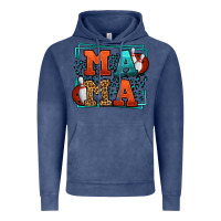 Vintage Denim Bowling mama leopard frame Mother's Day Vintage Hoodie - LillyAllenDesigns