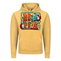 Vintage Mustard Bowling mama leopard frame Mother's Day Vintage Hoodie - LillyAllenDesigns