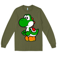 Army Green Yoshi Green Long Sleeve Tee - linhVisuals