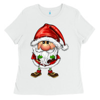 White santa gnomes Ladies Tee - FaDigitalArtStudio