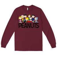 Burgundy the peanuts Long Sleeve Tee - linhVisuals