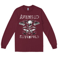 Burgundy avenged sevenfold 42 Long Sleeve Tee - linhVisuals