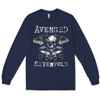 Navy avenged sevenfold 42 Long Sleeve Tee - linhVisuals
