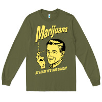 Army Green the marijuana weed Long Sleeve Tee - linhVisuals