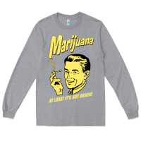 Heather Grey the marijuana weed Long Sleeve Tee - linhVisuals