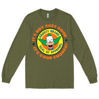 Army Green krusty the clown Long Sleeve Tee - linhVisuals