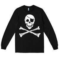 Black skull crossbones Long Sleeve Tee - linhVisuals