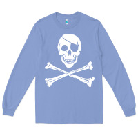 Colony Blue skull crossbones Long Sleeve Tee - linhVisuals