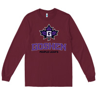 Burgundy goshen college maple leafs2 vectorized Long Sleeve Tee - linhVisuals