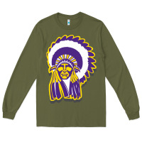 Army Green haskell indian Long Sleeve Tee - linhVisuals