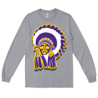 Heather Grey haskell indian Long Sleeve Tee - linhVisuals