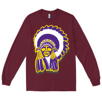 Burgundy haskell indian Long Sleeve Tee - linhVisuals