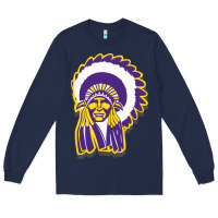 Navy haskell indian Long Sleeve Tee - linhVisuals