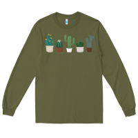 Army Green cute plant Long Sleeve Tee - linhVisuals