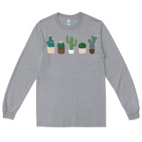 Heather Grey cute plant Long Sleeve Tee - linhVisuals