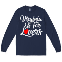 Navy virginia is for lovers Long Sleeve Tee - linhVisuals