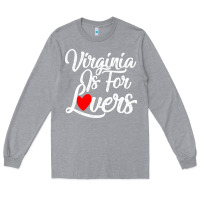 Heather Grey virginia is for lovers Long Sleeve Tee - linhVisuals