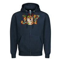 Navy shiba inu christmas joy Zipper Hoodie - RanaPortraitStore