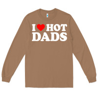 Toasted Coconut i love hot dads shirt i heart Long Sleeve Tee - linhVisuals