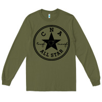 Army Green all star cna Long Sleeve Tee - linhVisuals