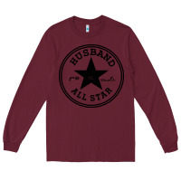 Burgundy all star husband Long Sleeve Tee - linhVisuals