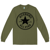 Army Green all star husband Long Sleeve Tee - linhVisuals