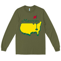 Army Green MASTER GOLF TOURNAMENT Long Sleeve Tee - linhVisuals