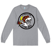 Heather Grey flying aces Long Sleeve Tee - linhVisuals