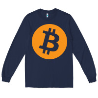 Navy bitcoin ledger blockchain satoshi btc Long Sleeve Tee - linhVisuals