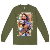 Army Green ALOY - HORIZON FORBIDDEN WEST Long Sleeve Tee - linhVisuals