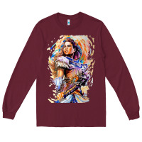 Burgundy ALOY - HORIZON FORBIDDEN WEST Long Sleeve Tee - linhVisuals