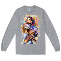 Heather Grey ALOY - HORIZON FORBIDDEN WEST Long Sleeve Tee - linhVisuals