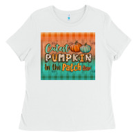 White cutest pumpkin in the patch tumbler Ladies Tee - BundleAndBundleShop