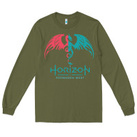 Army Green HORIZON FORBIDDEN WEST Long Sleeve Tee - linhVisuals