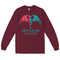 Burgundy HORIZON FORBIDDEN WEST Long Sleeve Tee - linhVisuals