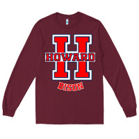 Burgundy howard 1867 university Long Sleeve Tee - linhVisuals