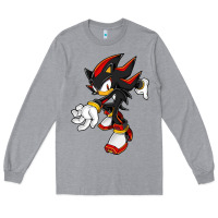 Heather Grey Shadow The Hedgehog Long Sleeve Tee - linhVisuals