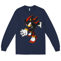 Navy Shadow The Hedgehog Long Sleeve Tee - linhVisuals