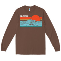 Chestnut vintage california wave surf retro 80s california beach surfing Long Sleeve Tee - linhVisuals