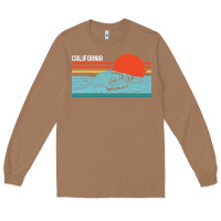 Toasted Coconut vintage california wave surf retro 80s california beach surfing Long Sleeve Tee - linhVisuals
