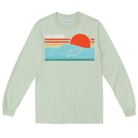 Matcha vintage california wave surf retro 80s california beach surfing Long Sleeve Tee - linhVisuals