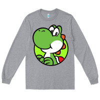 Heather Grey Yoshi Anime Long Sleeve Tee - linhVisuals
