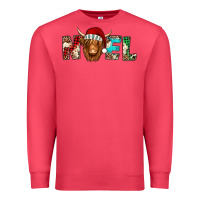 Cardinal noel long haired shaggy cow Premium Sweatshirt - Jasminsmagicworld