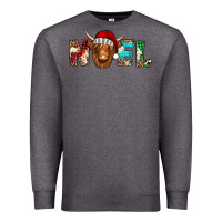 Charcoal Heather noel long haired shaggy cow Premium Sweatshirt - Jasminsmagicworld