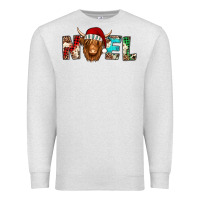 Oatmeal Heather noel long haired shaggy cow Premium Sweatshirt - Jasminsmagicworld