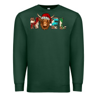 Sports Green noel long haired shaggy cow Premium Sweatshirt - Jasminsmagicworld