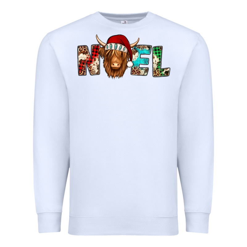Noel Long Haired Shaggy Cow Premium Sweatshirt by Jasminsmagicworld | Teevron