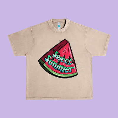 Sweet Summer Watermelon 1 Urban Heavy Tee Designed By Bundleandbundleshop