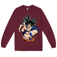Burgundy goku utra instinct Long Sleeve Tee - linhVisuals